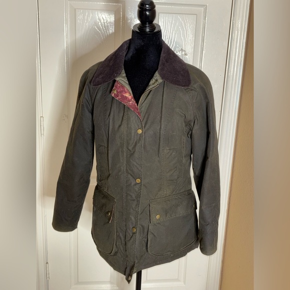 Barbour Tors Waxed jacket womens Size US 12 UK 16